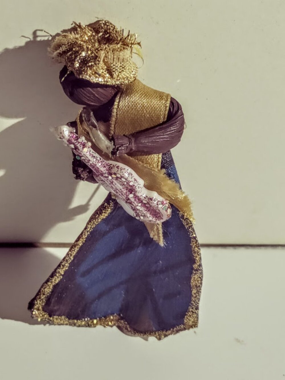 Handmade Folk Art Doll Brooch Pin